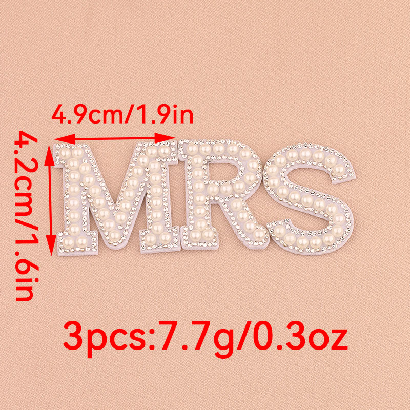 Resin Art Alphabet - 1 Set MRS Faux Pearl Rhinestone