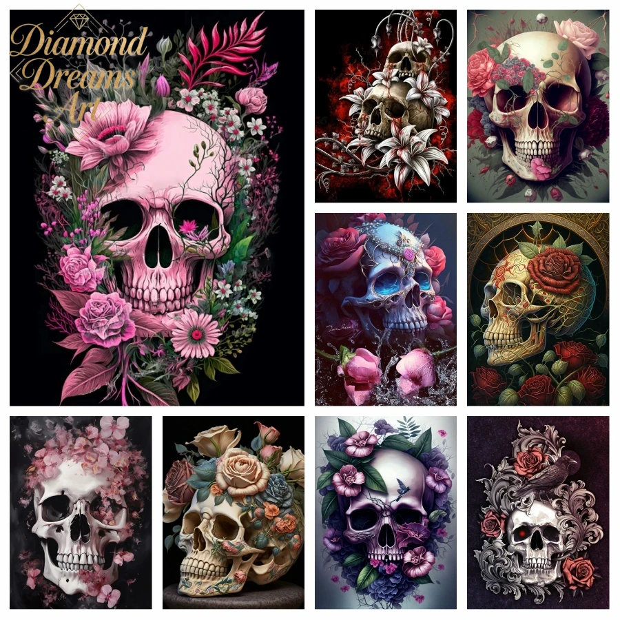Resin Art Of Rose - Frameless,Halloween Skull Diamond Painting Art Mexican