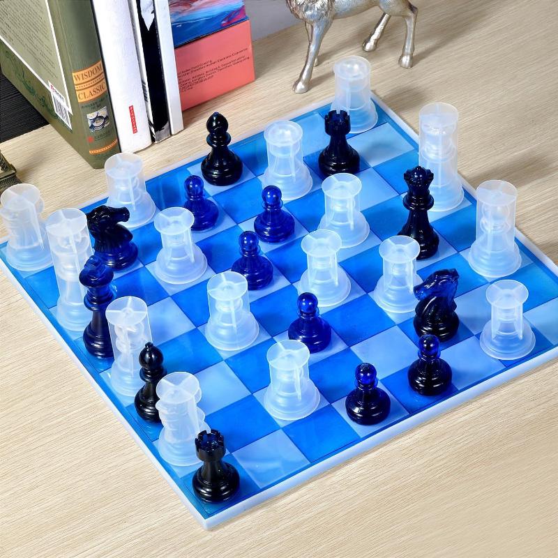 Resin Chess Set Mold With Ches - огляд і ціна Resin Art Table