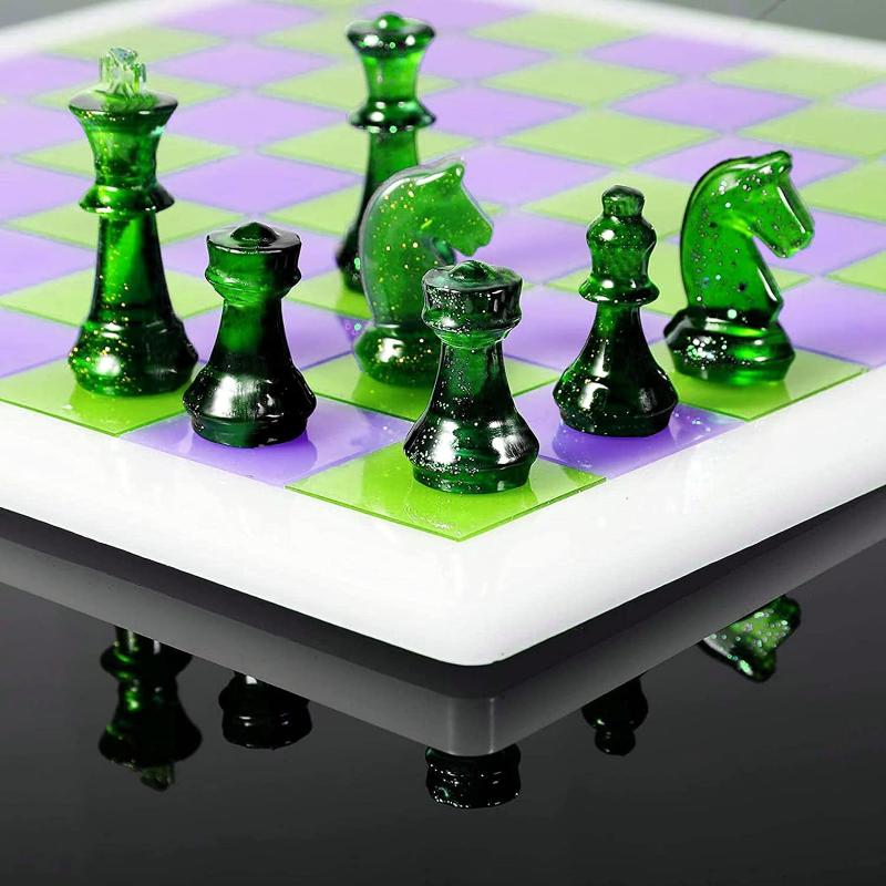 Resin Chess Set Mold With Ches - огляд і ціна Resin Art Table
