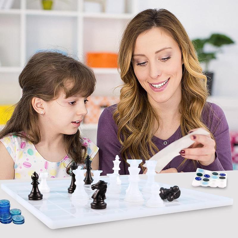 Resin Chess Set Mold With Ches - огляд і ціна Resin Art Table