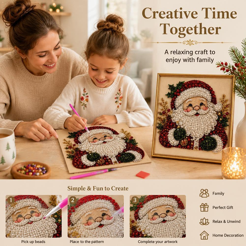 Christmas Santa Claus Pearl Ar - огляд і ціна Resin Art And Craft