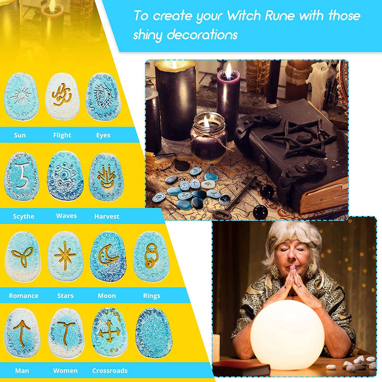 ABWZ-Witch Rune Resin Mold Sym - огляд і ціна Resin Art Alphabet