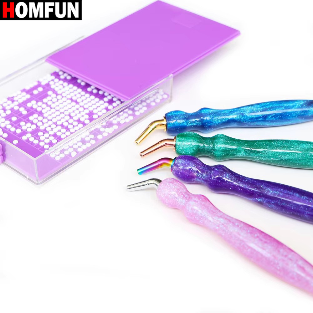 HOMFUN 5D Diamond Painting Pen - огляд і ціна Resin Art Purple