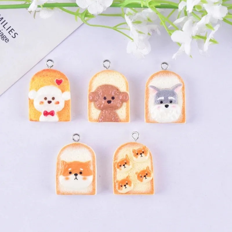 10Pcs Cute Toast Dog Resin Pen - огляд і ціна Resin Art And Craft