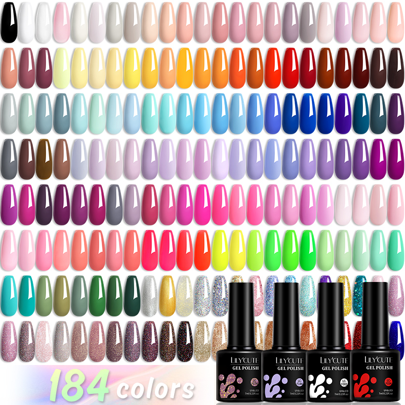 LILYCUTE 184 Colors 7ML Gel Na - огляд і ціна Resin Art Purple