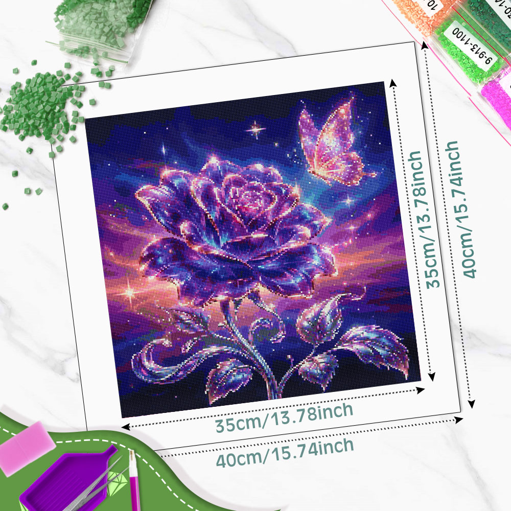 Huacan Full Square Round Diamo - огляд і ціна Resin Art Of Rose
