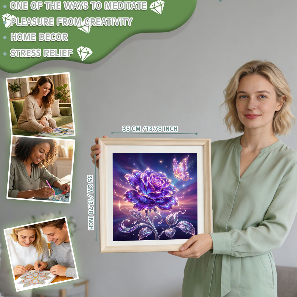 Huacan Full Square Round Diamo - огляд і ціна Resin Art Of Rose