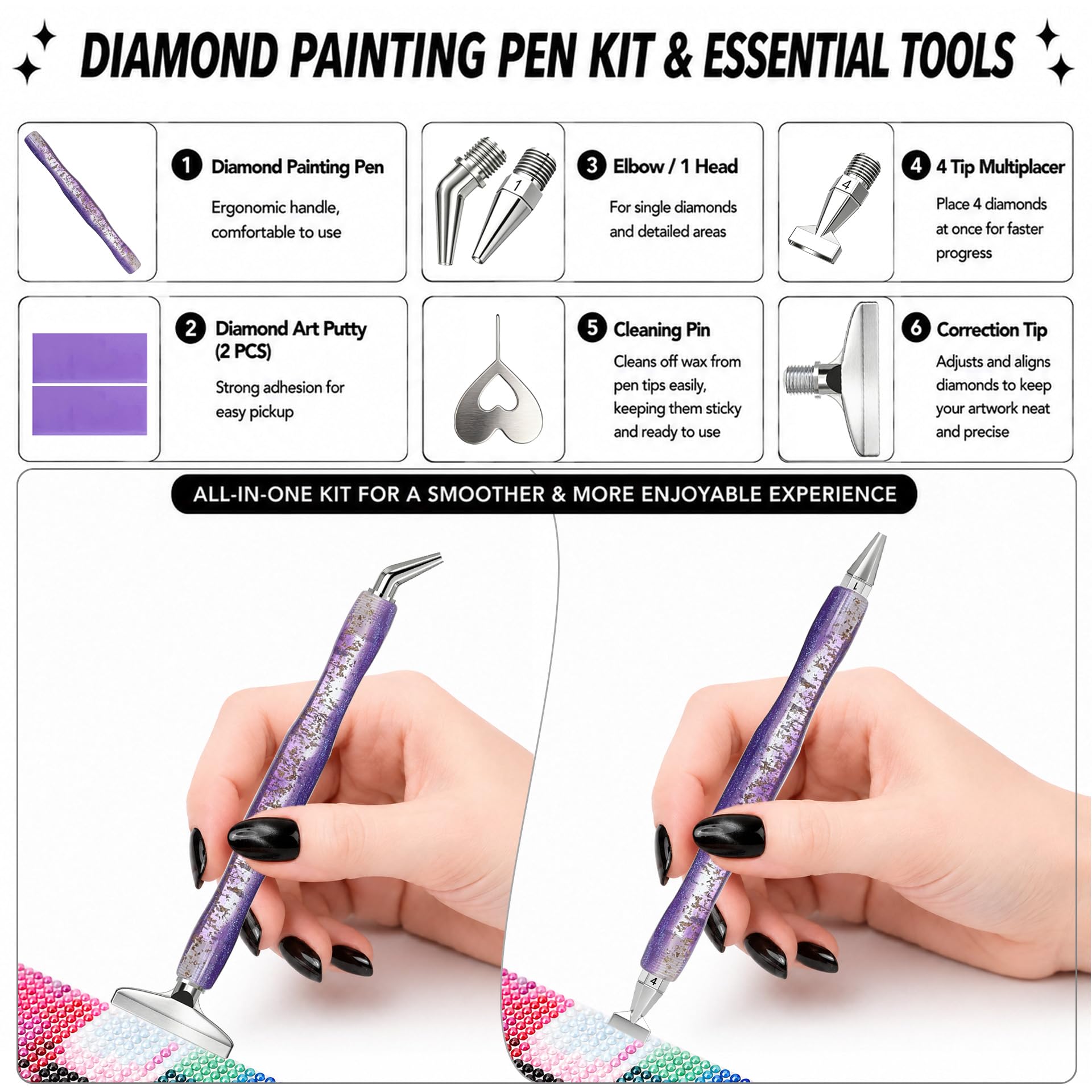 Diamond painting art pen, with - огляд і ціна Resin Art And Craft