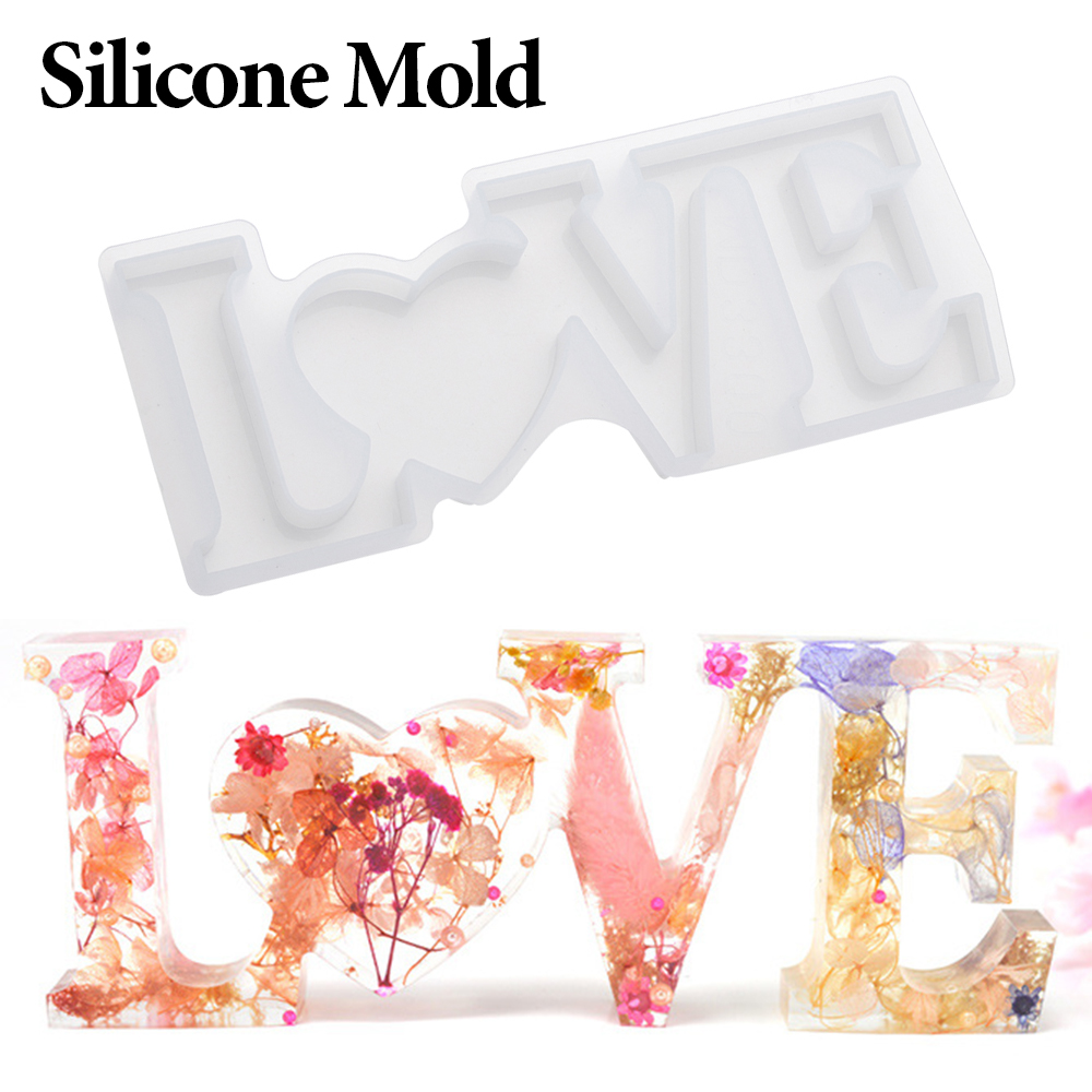 1 PC Heart Shape HOME LOVE Sil - огляд і ціна Resin Art Alphabet
