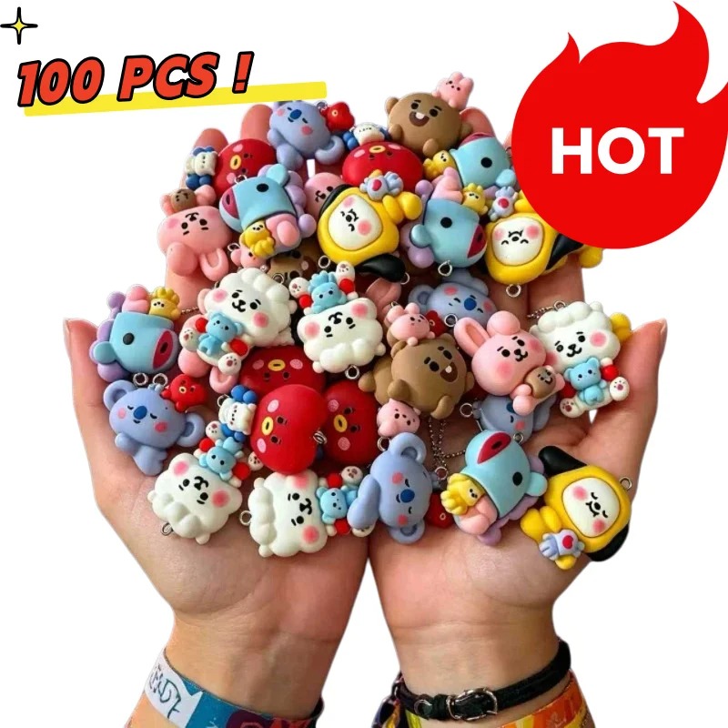 7pcs BT21 Resin Cartoon Charm  - огляд і ціна Resin Art And Craft