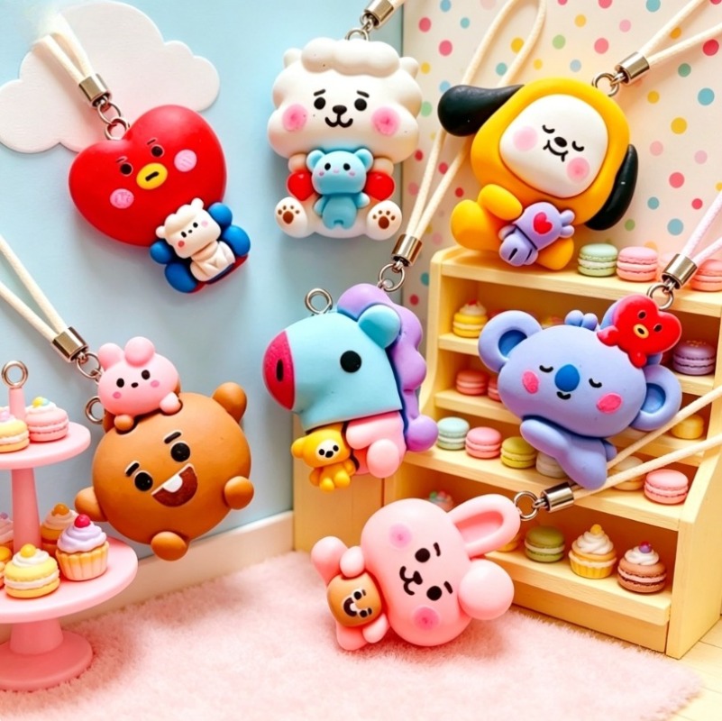 7pcs BT21 Resin Cartoon Charm  - огляд і ціна Resin Art And Craft