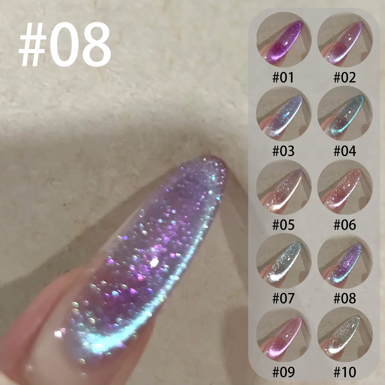 MIANEL Qunbai Rumen Cat Eye Ge - огляд і ціна Resin Art Purple