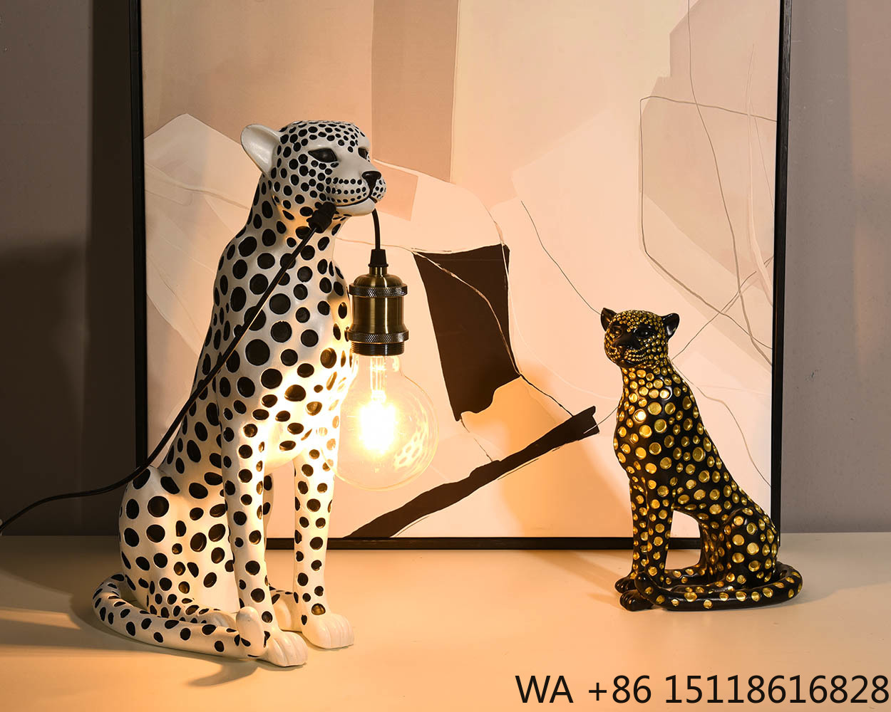 Modern Art Animal Leopard Resi - огляд і ціна Resin Art Table