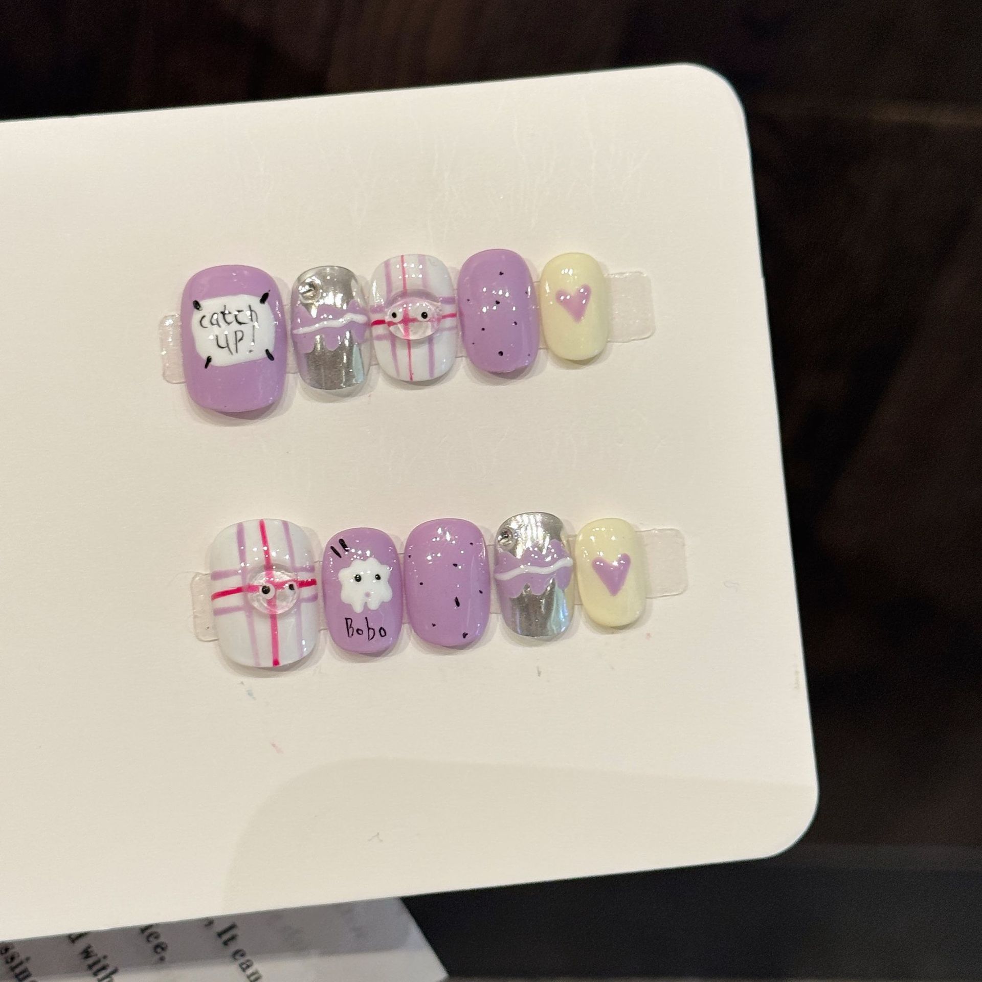 10pcs Handmade Pressed Short R - огляд і ціна Resin Art Purple